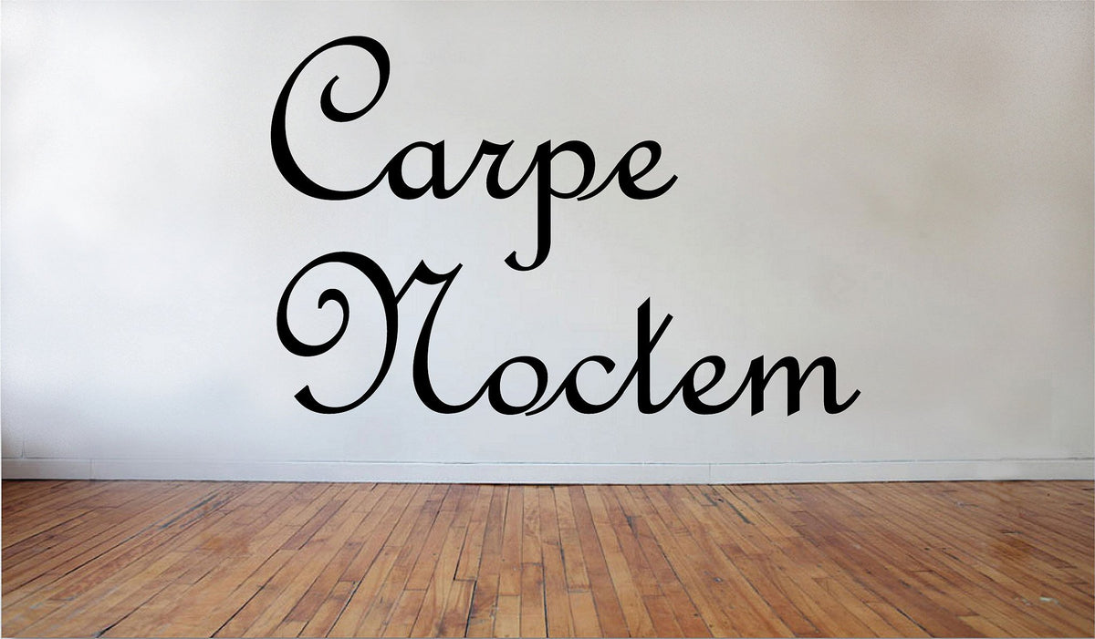 Picniva Matte Black Carpe Noctem Vinyl Wall Decal Home Quote Decor