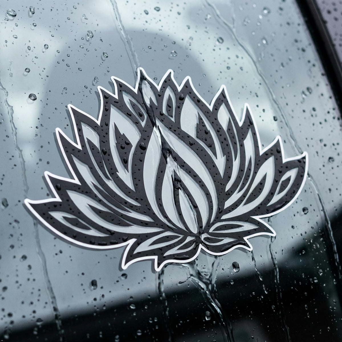 Decaltor Lotus Flower #3 5 in Vinyl Decal Laptop Bumper Wall