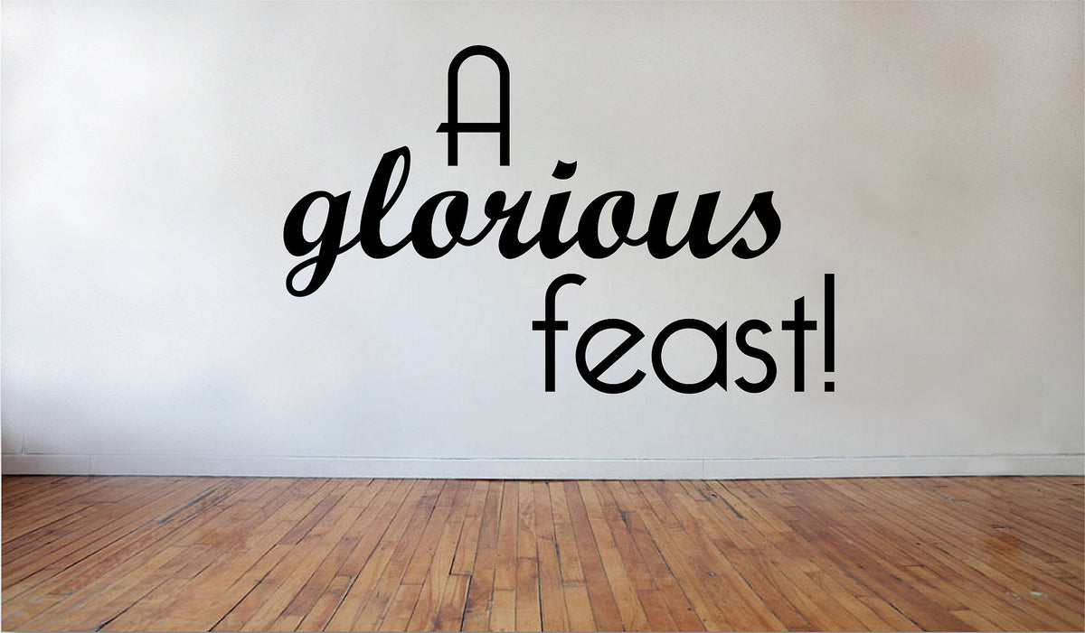 Picniva A Glorious Feast Removable Vinyl Wall Decal, 23 x 15 in