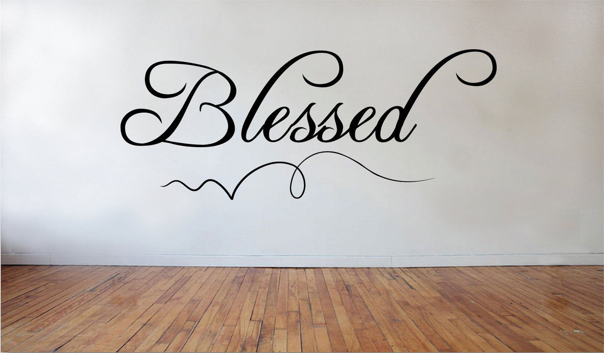 Picniva Blessed Removable Vinyl Wall Decal, 22 x 10 in