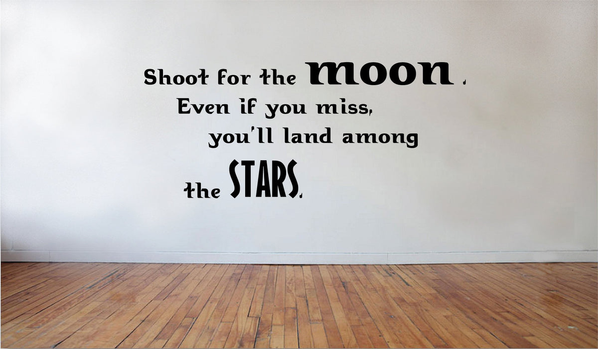 Picniva Shoot for Moon Removable Vinyl Wall Decal, 23 x 6 in