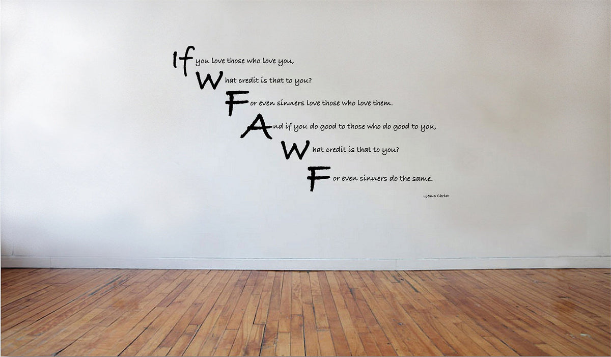 Picniva Matte Black Jesus Christ if You Love Vinyl Wall Decal Scripture