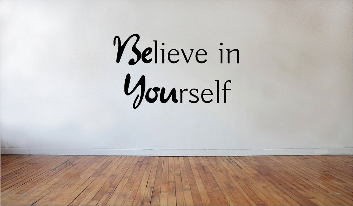 Picniva Matte Black Believe in Vinyl Wall Decal Inspirational Decor