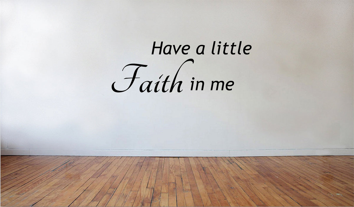 Picniva Matte Black Have Little Faith Vinyl Wall Decal Kids Nursery Decor