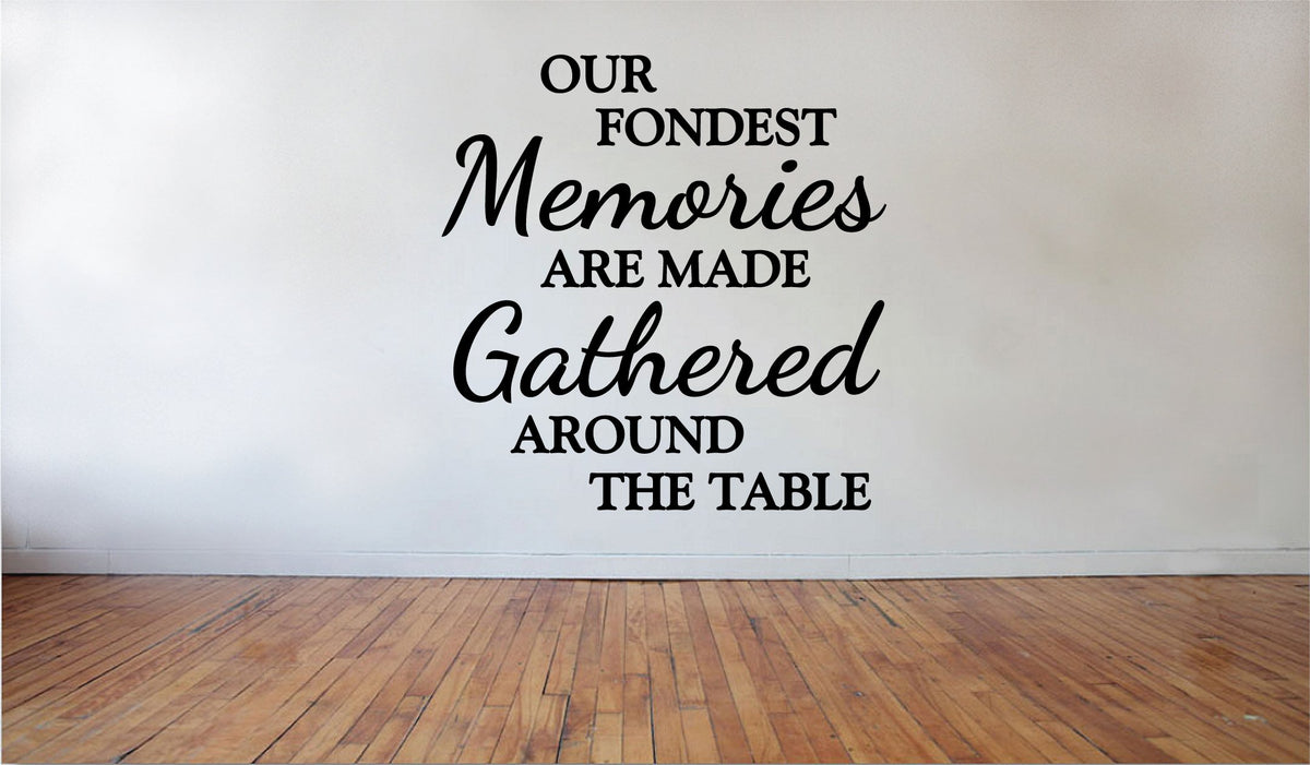 Picniva Matte Black Our fondest Memories are Vinyl Wall Decal Home Quote
