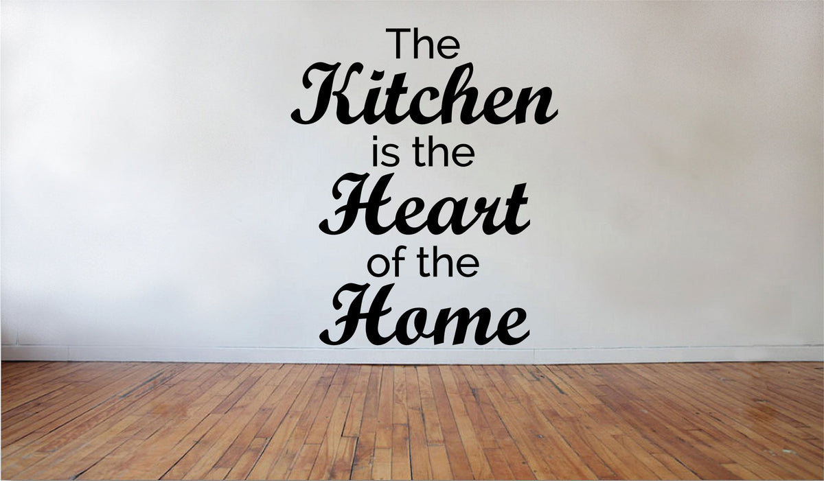 Picniva The Kitchen is the Heart of the Home Wall Decal, 23x27 in