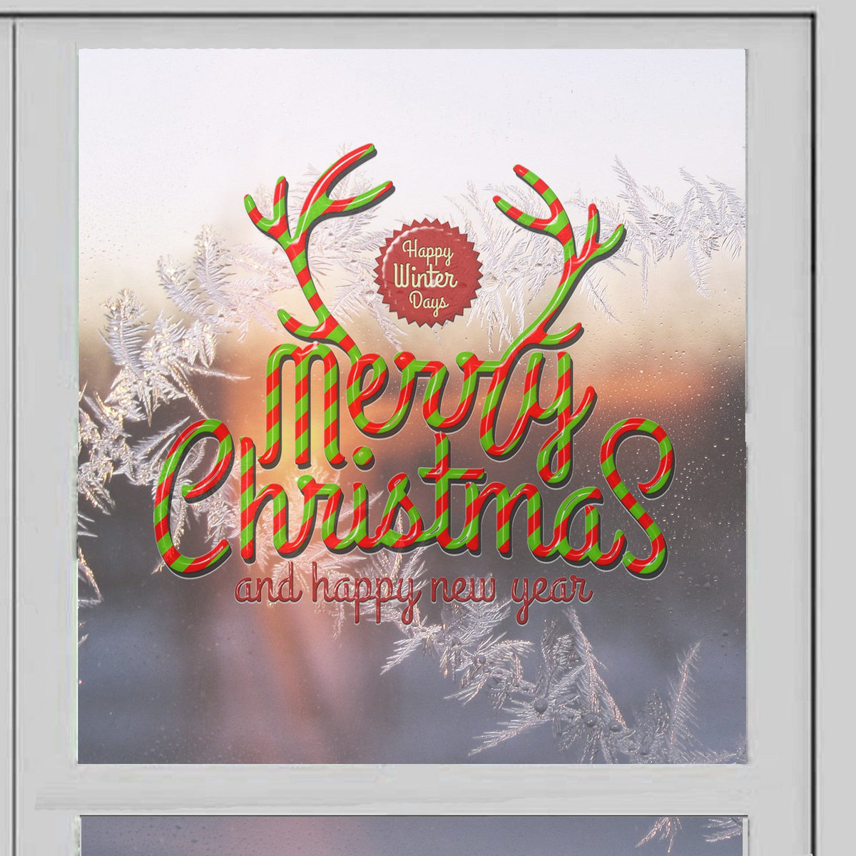 Picniva Merry Christmas Wall Decal, 10 x 17 in