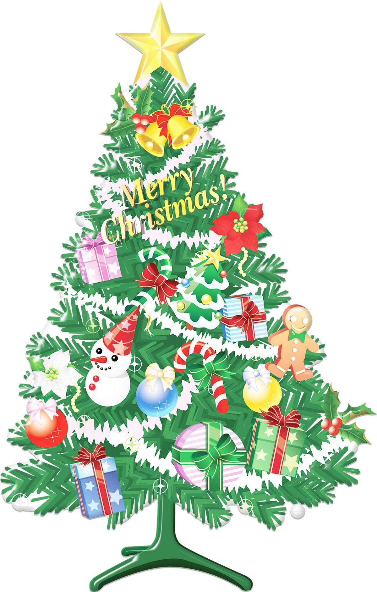 Picniva Christmas Tree Wall Decal, 10 x 15 in