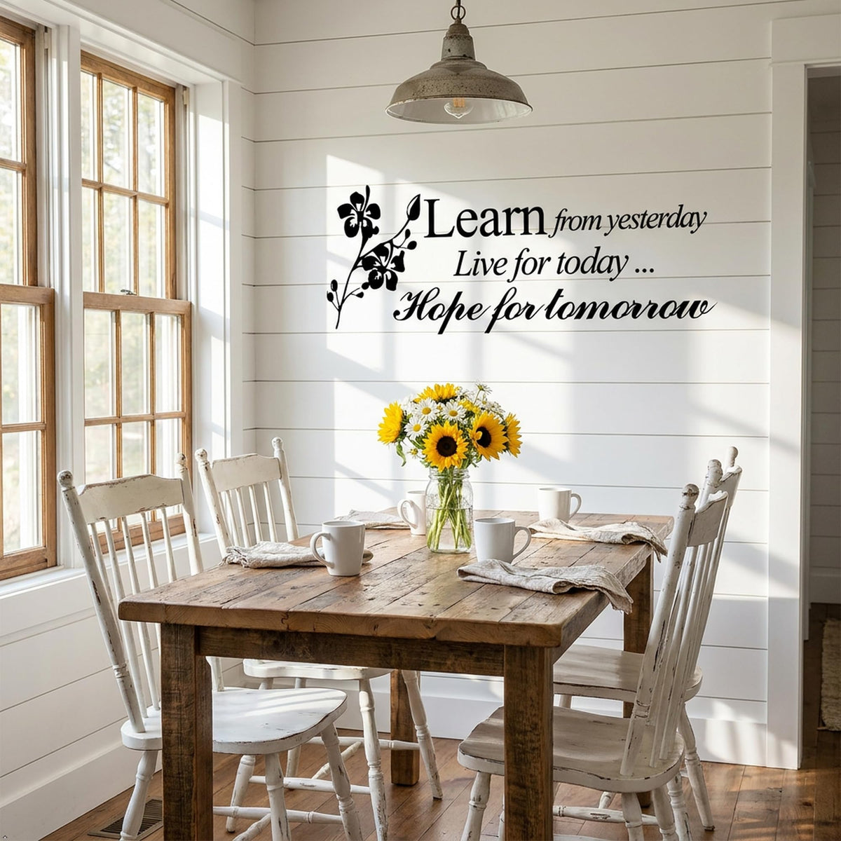 Decaltor Learn from Yesterday Quote Vinyl Wall Decal, Home Decor