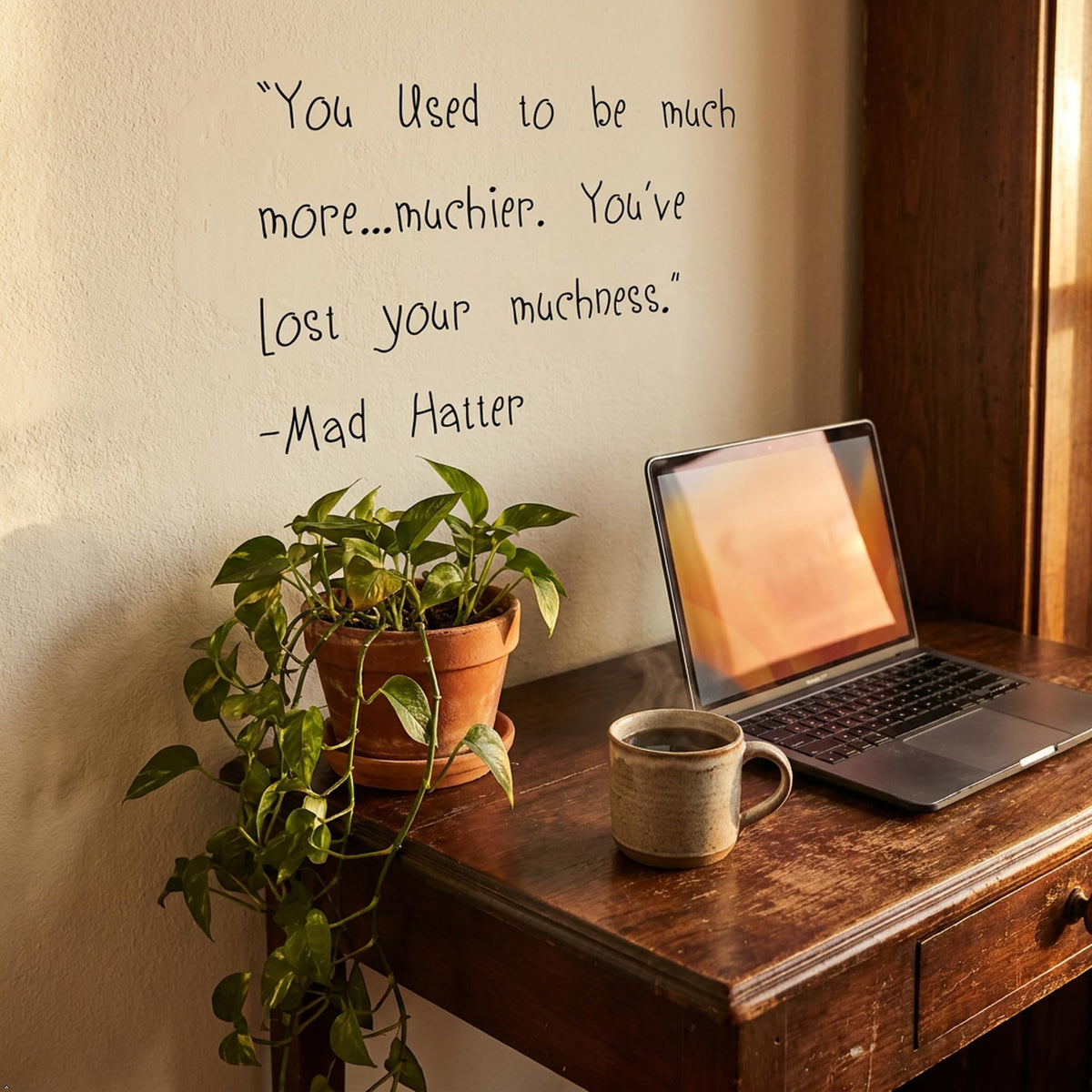 Decaltor Much More Muchier Quote Vinyl Wall Decal, Home Decor