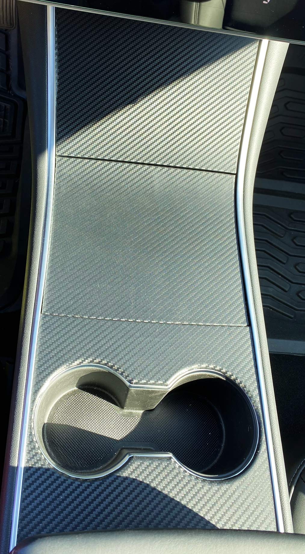 Decaltor Tesla Model 3 / Model Y Center Console Wrap - Carbon Fiber