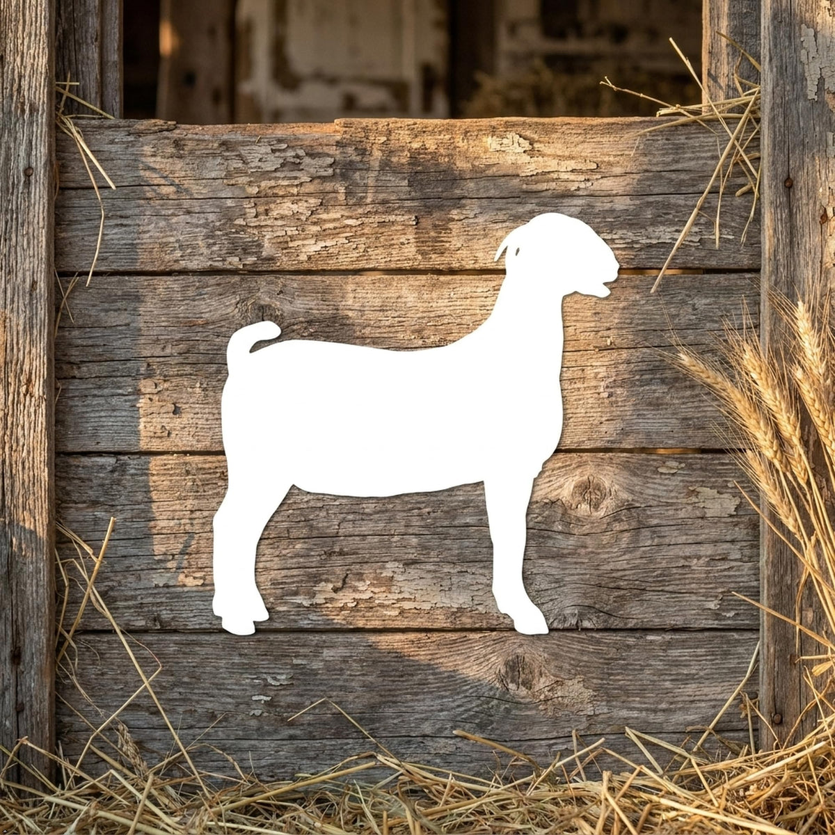 Picniva Boer Goat Vinyl Car Window Decal, Approx 5 in