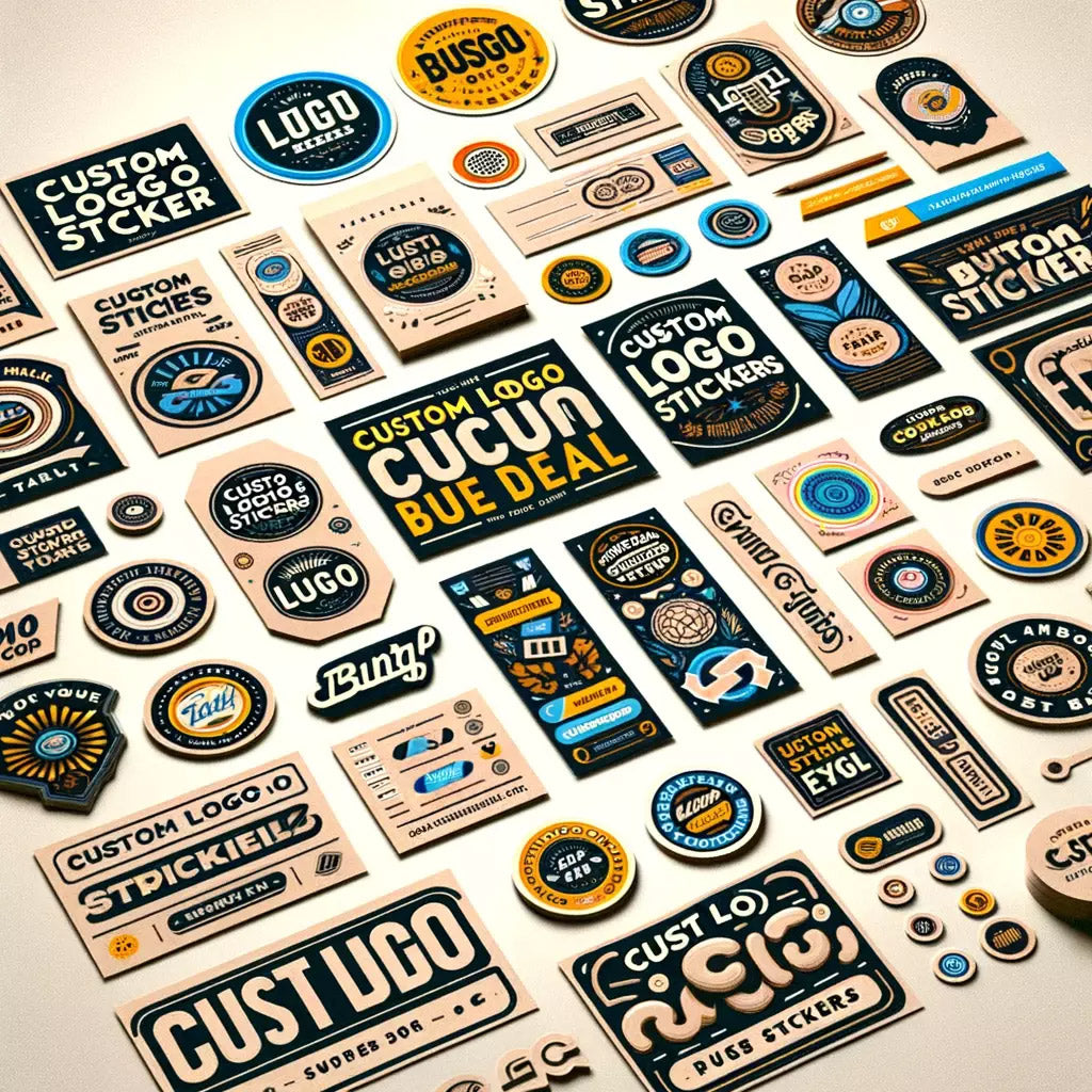 Custom Logo Stickers | Waterproof Vinyl Decals | Die Cut Business Labels for Packaging | Personalized Promotional Bulk Sheet