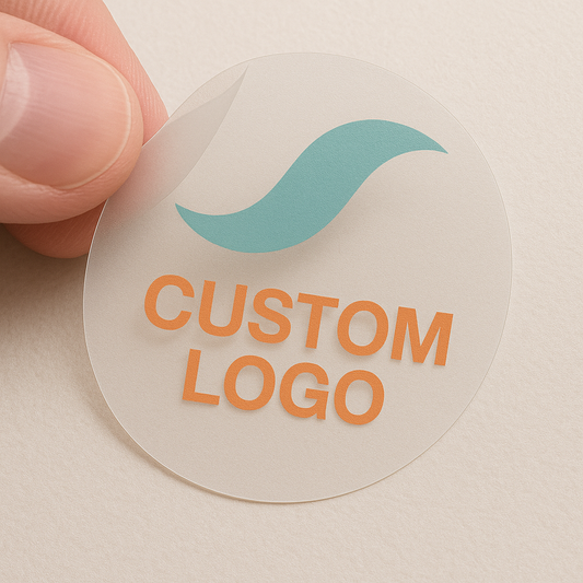 Matte Transparent Custom Stickers | Clear Vinyl Logo Decals | Waterproof Business Labels for Packaging | Bulk Sticker Sheet
