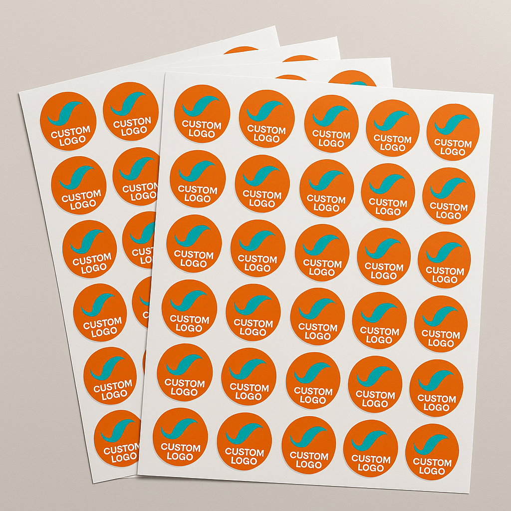 Matte Transparent Custom Stickers | Clear Vinyl Logo Decals | Waterproof Business Labels for Packaging | Bulk Sticker Sheet