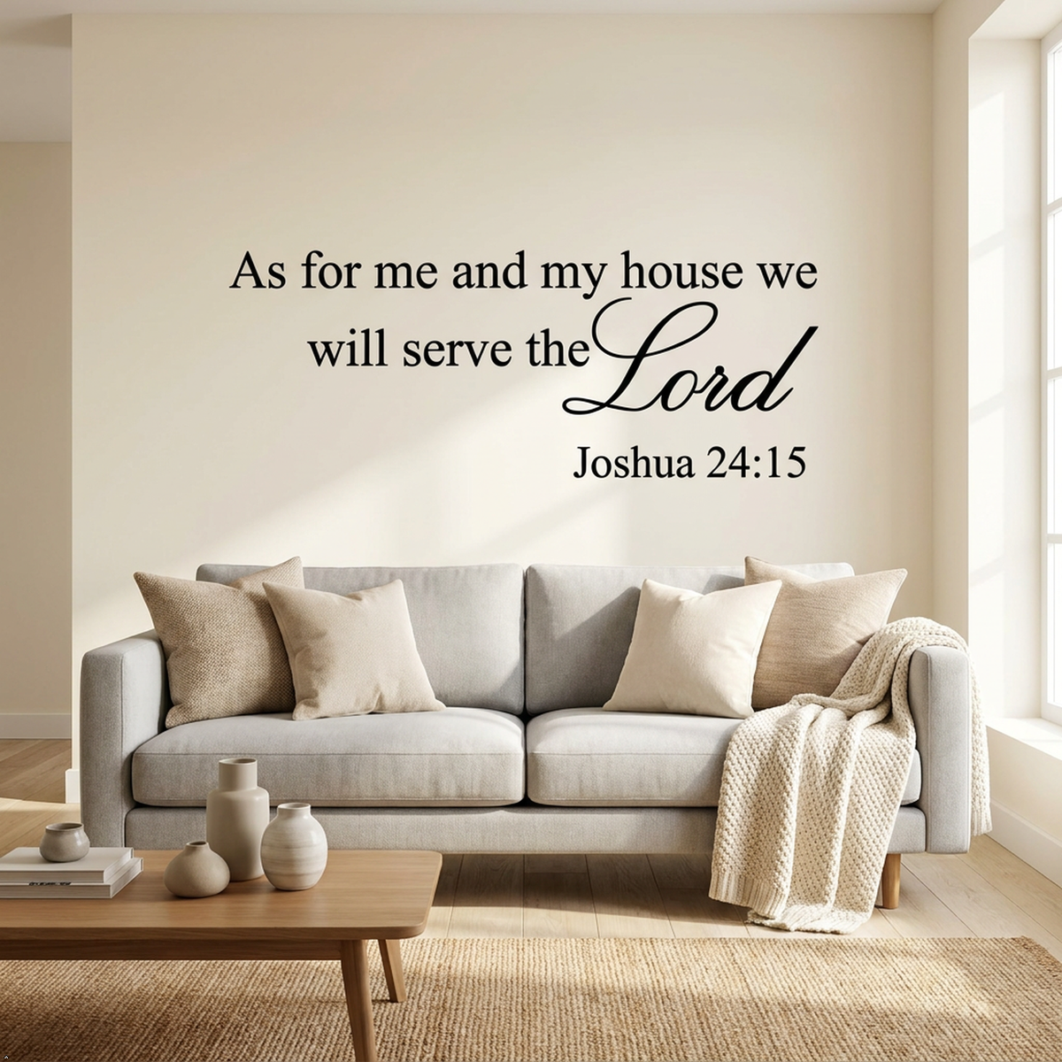 Picniva As for Me and My House Wall Decal, Serve the Lord