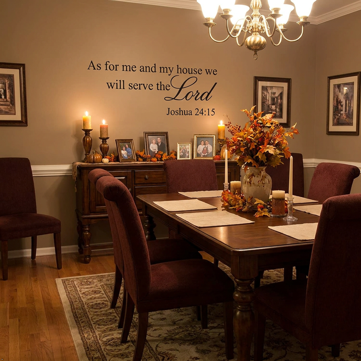 Picniva As for Me and My House Wall Decal, Serve the Lord