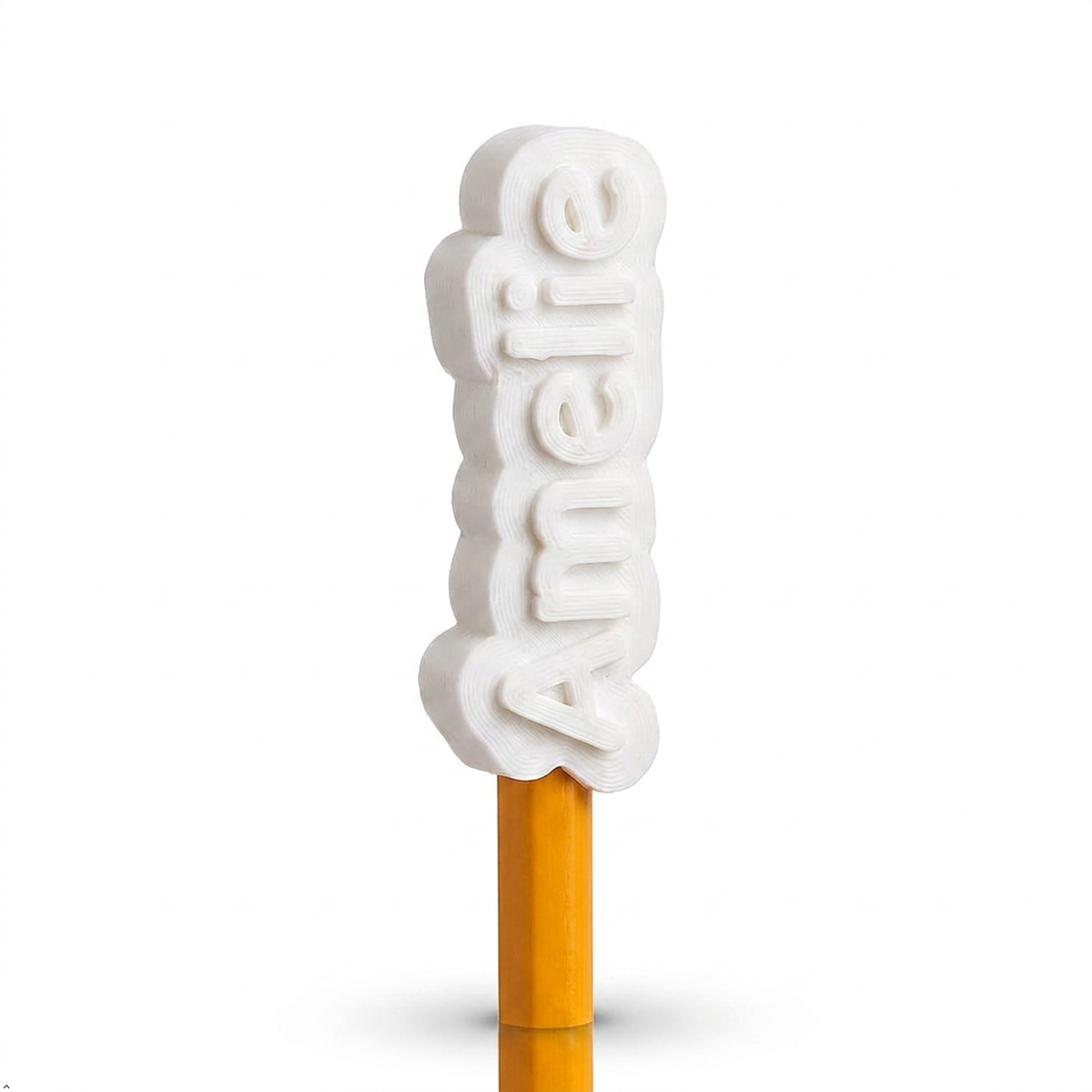 3D Printed Custom Name Pencil Topper Kids Back To School Teacher Gift