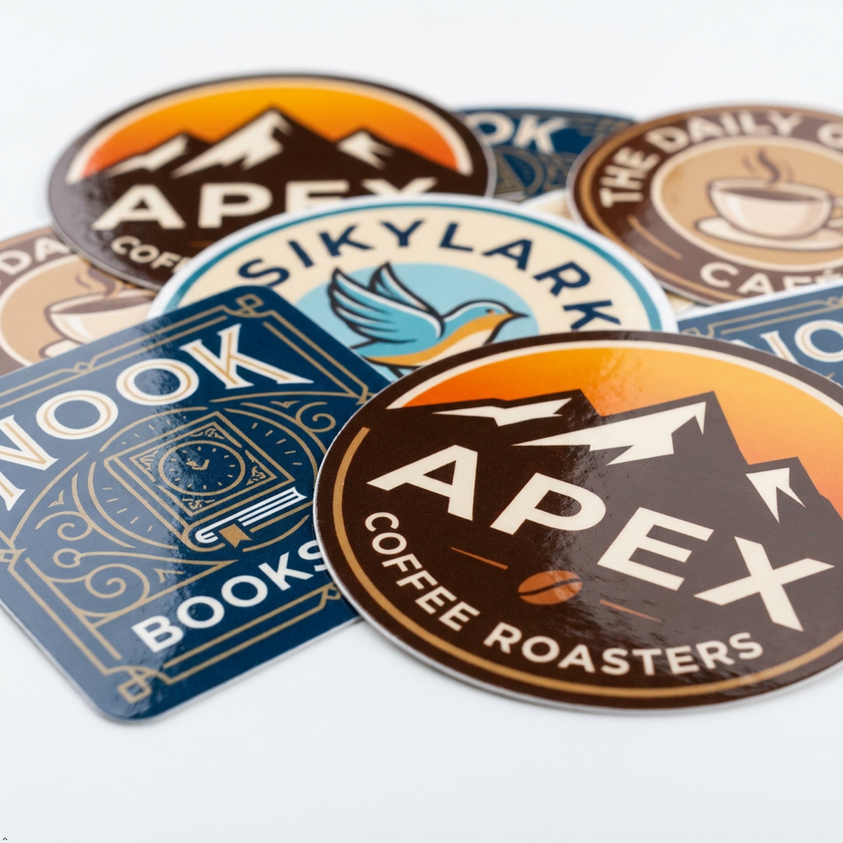Custom Logo Stickers | Waterproof Vinyl Decals | Die Cut Business Labels for Packaging | Personalized Promotional Bulk Sheet