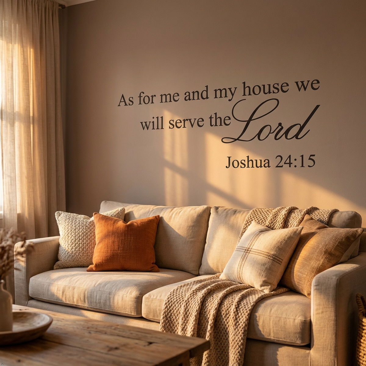 Picniva As for Me and My House Wall Decal, Serve the Lord