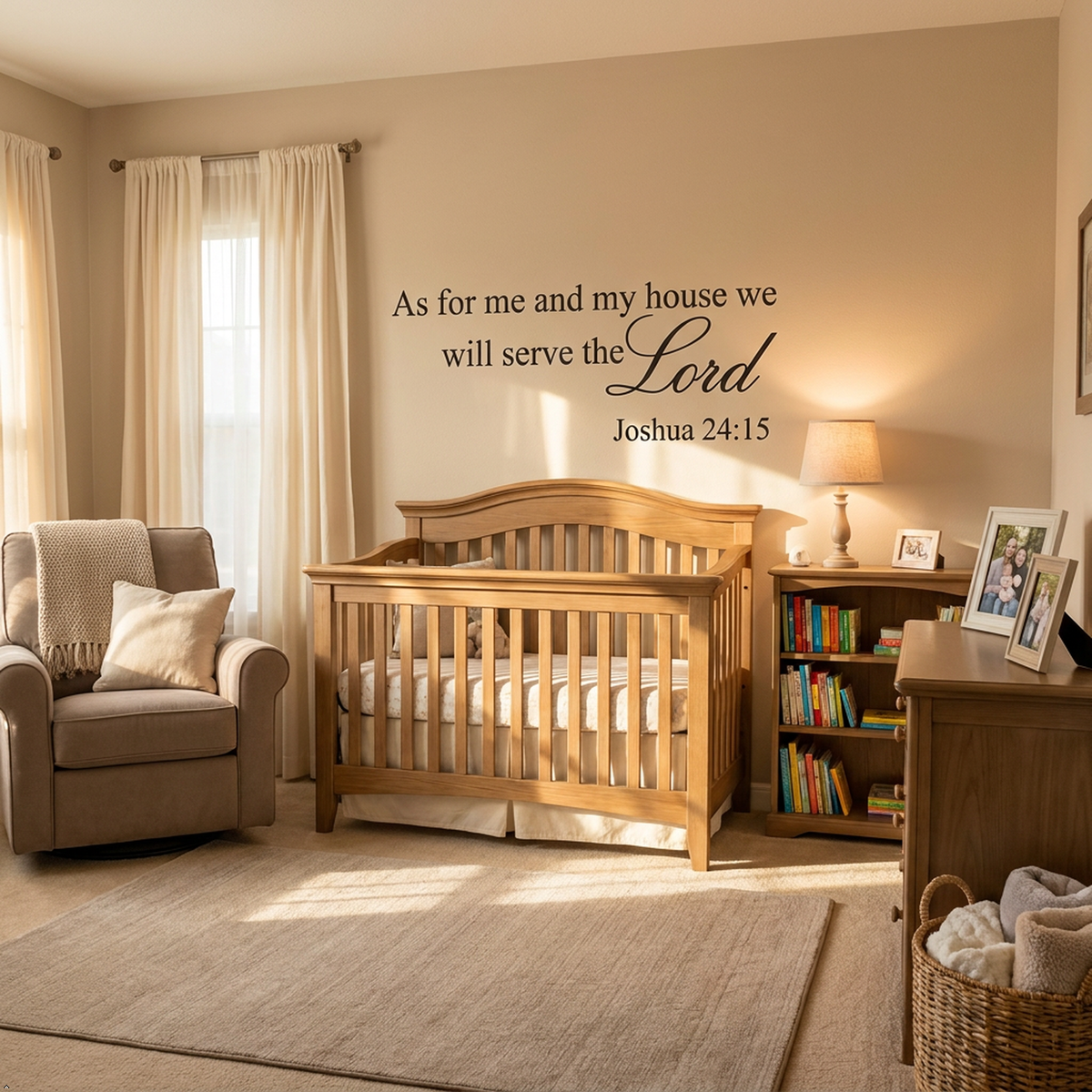 Picniva As for Me and My House Wall Decal, Serve the Lord