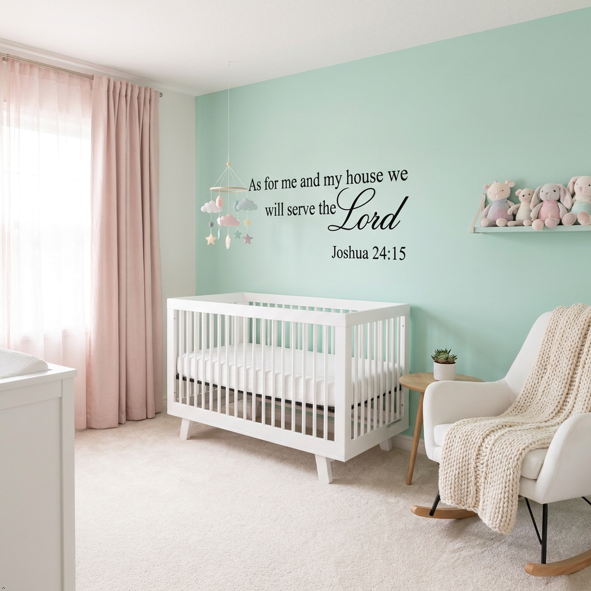 Picniva As for Me and My House Wall Decal, Serve the Lord