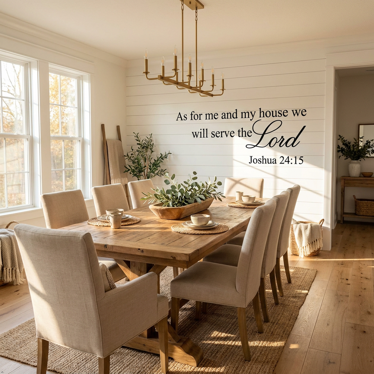 Picniva As for Me and My House Wall Decal, Serve the Lord