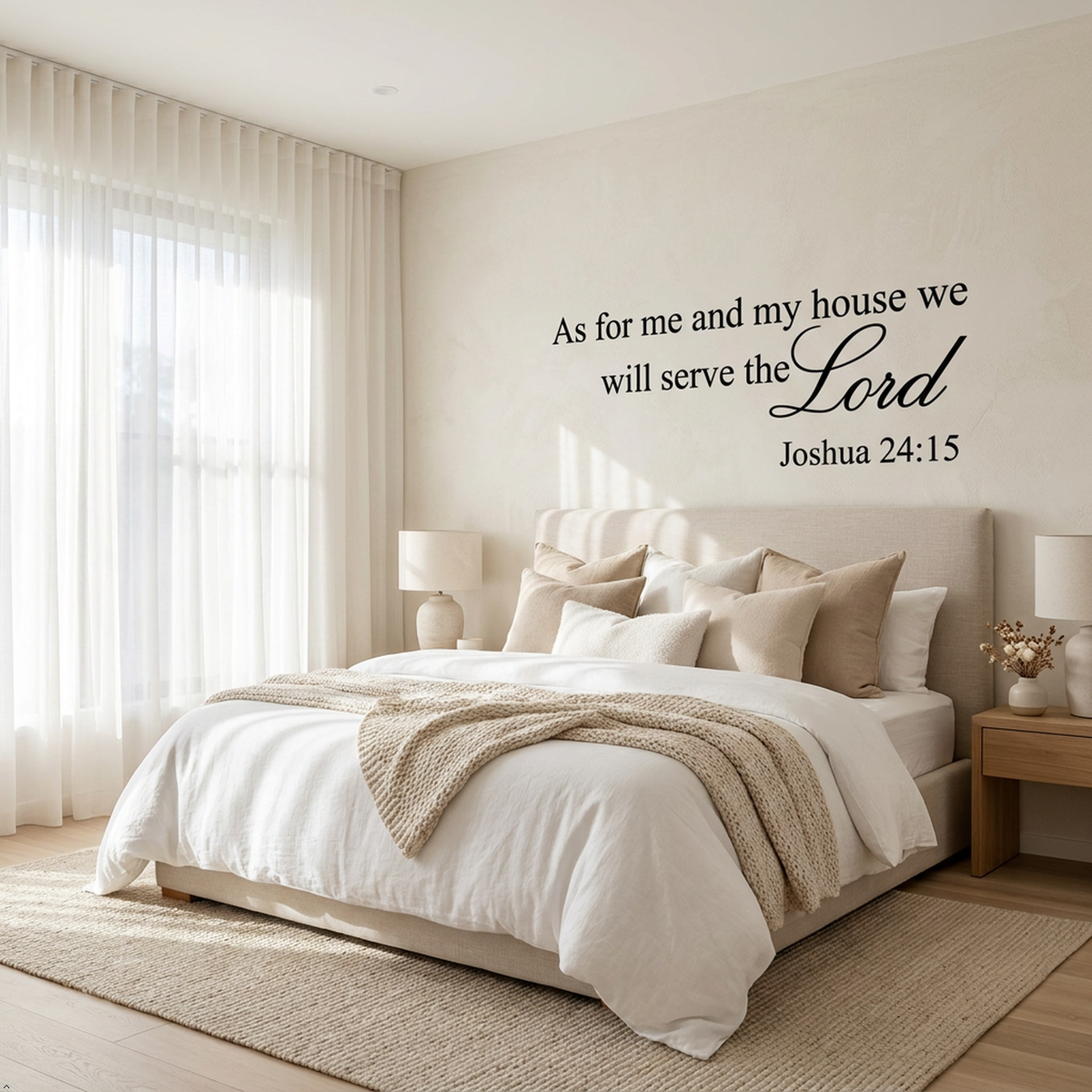 Picniva As for Me and My House Wall Decal, Serve the Lord