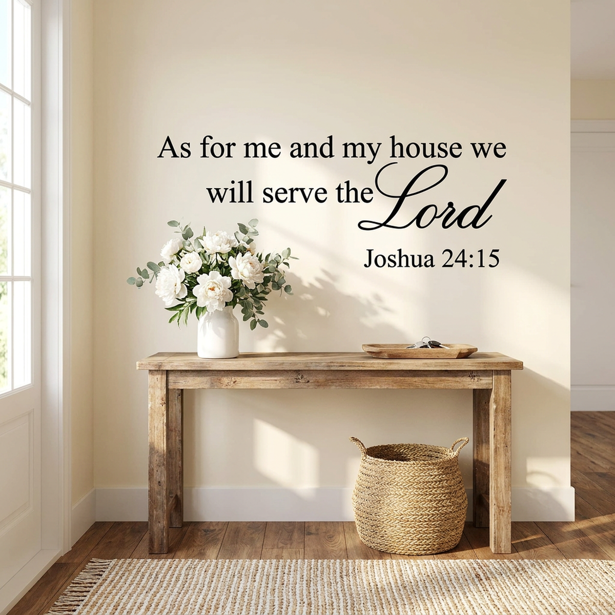 Picniva As for Me and My House Wall Decal, Serve the Lord