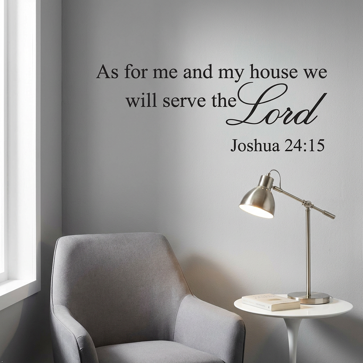 Picniva As for Me and My House Wall Decal, Serve the Lord